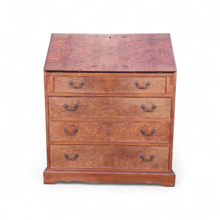 Burl walnut writing Bureau