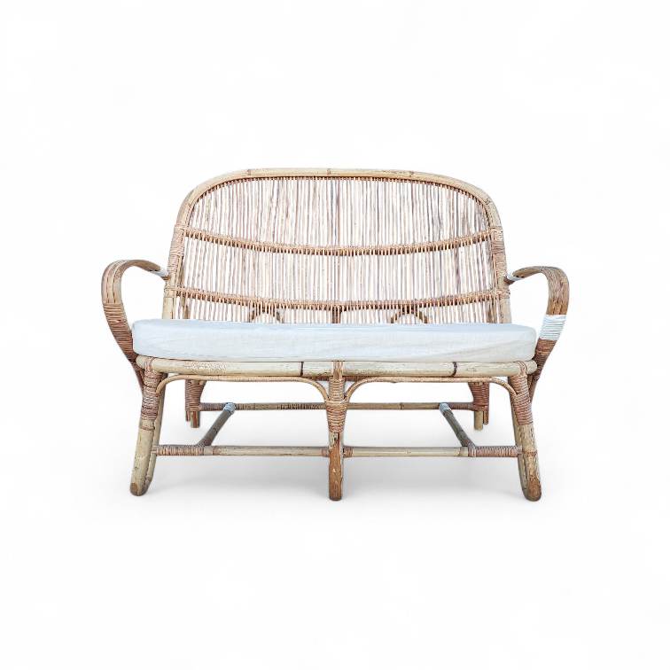 Mid Century Cane Sofa 1950s