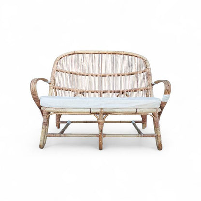 Mid Century Cane Sofa 1950s