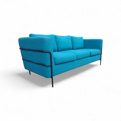3 seater Blue Fabric Sofa