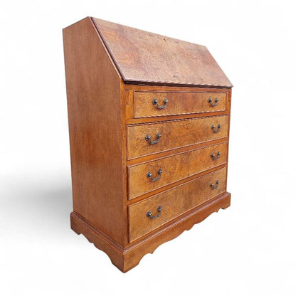 Burl walnut writing Bureau